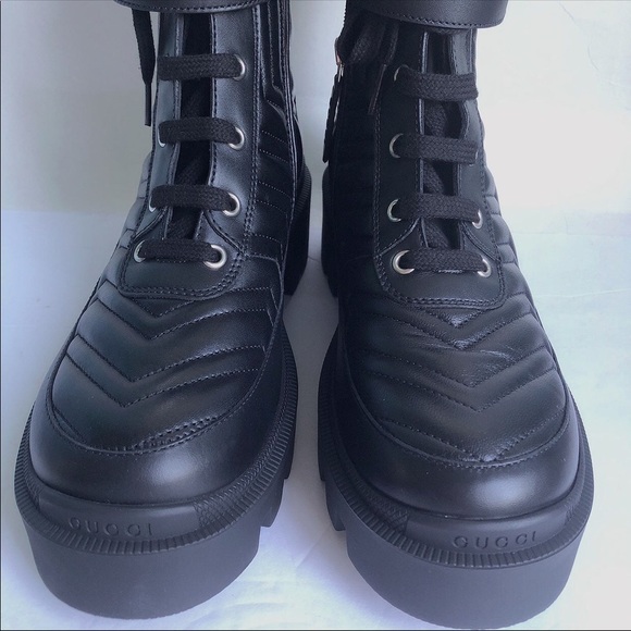 Gucci frances GG Matelssse platform combat boot - Picture 4 of 13